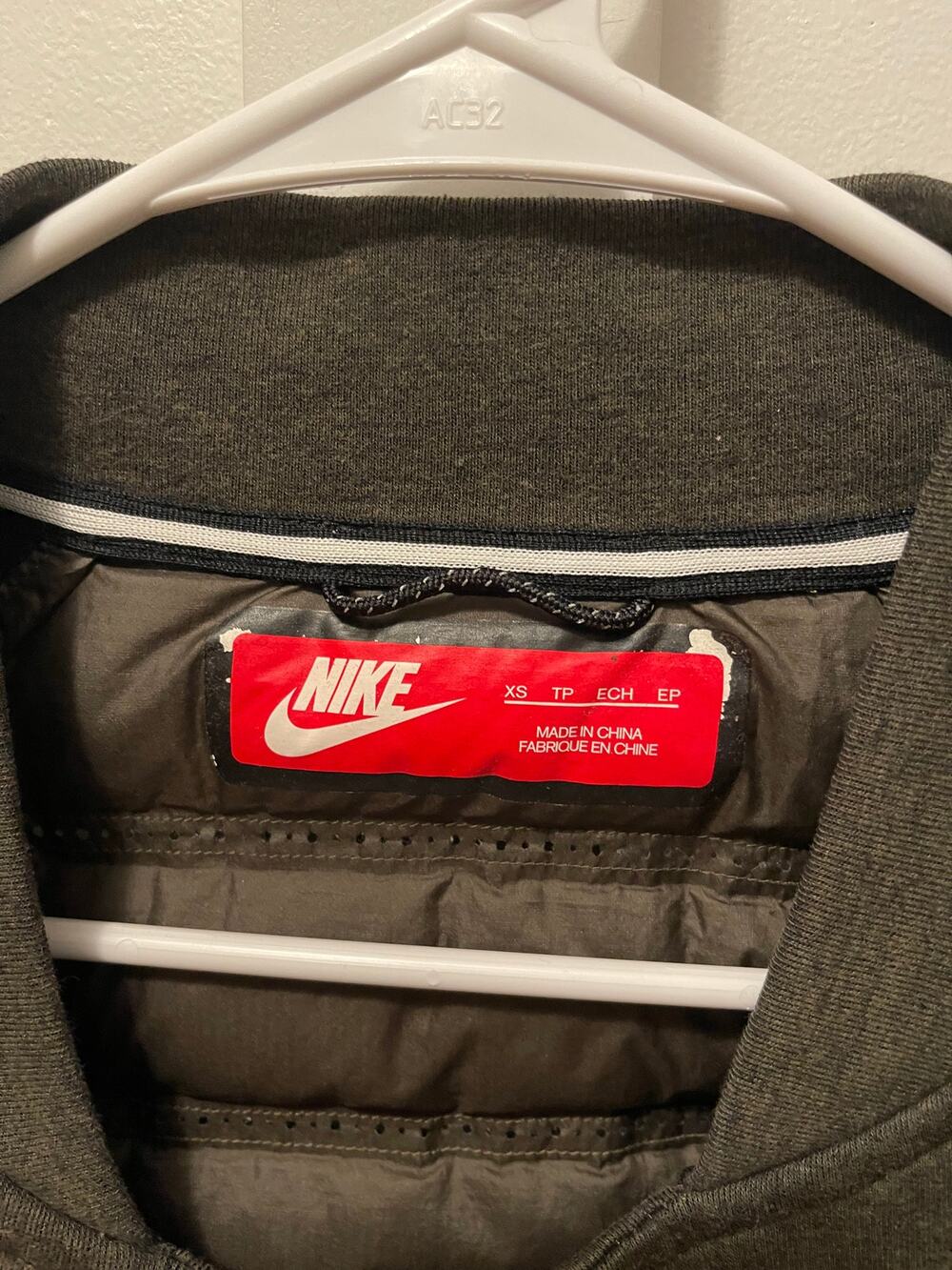 Nike womens xs down filled coat